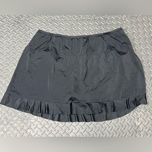 Swimsuits for All Size 34 Black Ruffle Swim Skirt Bottoms